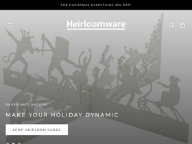 heirloomware.com homepage screenshot