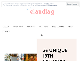 'itsclaudiag.com' screenshot