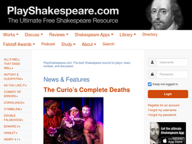 'playshakespeare.com' screenshot