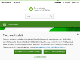 'thl.fi' screenshot