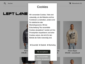 'leftlane-shop.de' screenshot