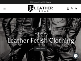 Leather Gear homepage screenshot