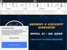'smiteproleague.com' screenshot