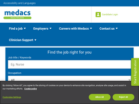 'medacs.com' screenshot