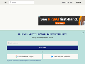 'nysun.com' screenshot