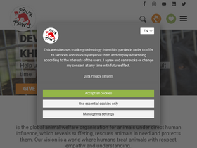 'four-paws.org' screenshot