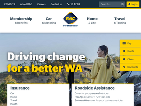 'rac.com.au' screenshot