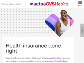 'aetnacvshealth.com' screenshot