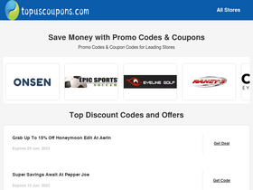 'topuscoupons.com' screenshot