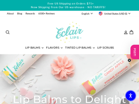 'eclairlips.com' screenshot