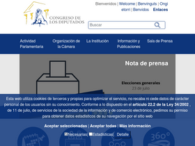 'congreso.es' screenshot