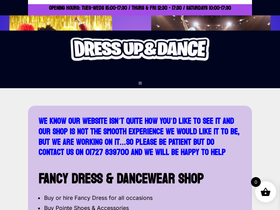 Dressupanddance homepage screenshot