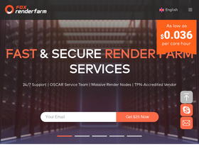 'foxrenderfarm.com' screenshot