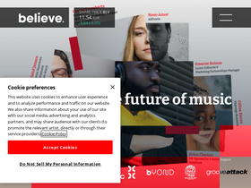 'believe.com' screenshot