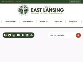 'cityofeastlansing.com' screenshot