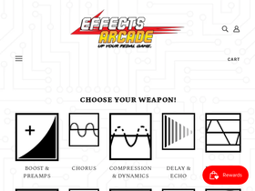 effectsarcade.com homepage screenshot
