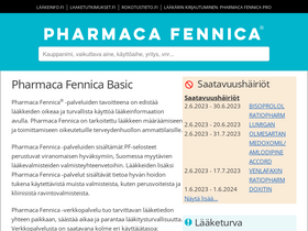 'pharmacafennica.fi' screenshot
