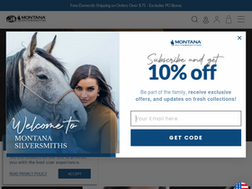 'montanasilversmiths.com' screenshot
