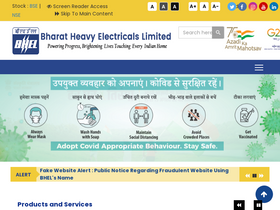 'bhel.com' screenshot
