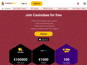 'casinobee.com' screenshot