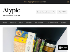 atypic-chocolate.com.au homepage screenshot