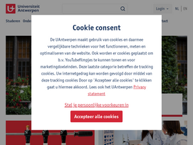 'uantwerpen.be' screenshot
