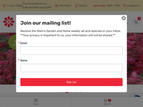 'shopsteins.com' screenshot