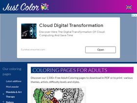 'justcolor.net' screenshot