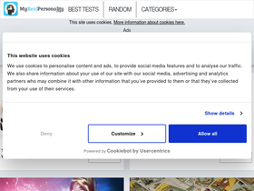 'myrealpersonality.com' screenshot