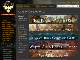 'ashesofcreation.wiki' screenshot