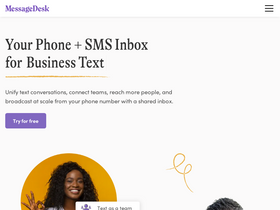 'messagedesk.com' screenshot