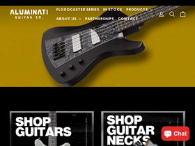 aluminatiguitars.com homepage screenshot