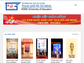 'nhaphoc.hcmue.edu.vn' screenshot