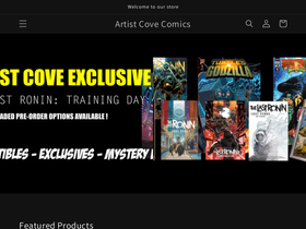 artistcovecomics.com homepage screenshot