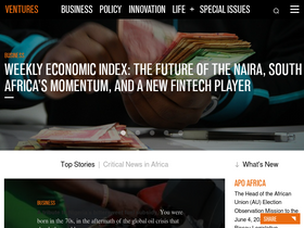 'venturesafrica.com' screenshot
