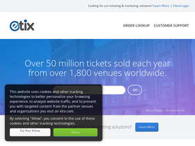 'etix.com' screenshot