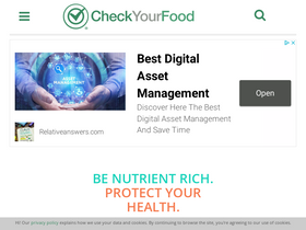 'checkyourfood.com' screenshot