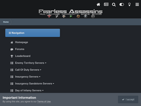'fearless-assassins.com' screenshot