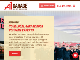 'a1garage.com' screenshot