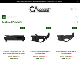 'combatarmory.com' screenshot