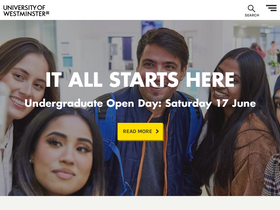 'westminster.ac.uk' screenshot