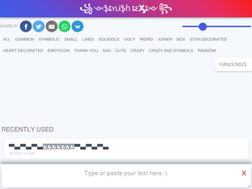 'stylishtextgenerator.com' screenshot