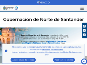 'nortedesantander.gov.co' screenshot