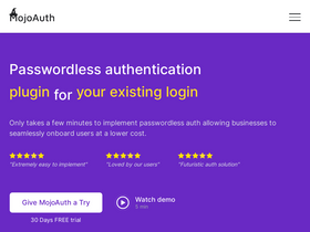 'mojoauth.com' screenshot