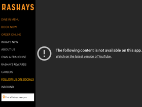 'rashays.com' screenshot