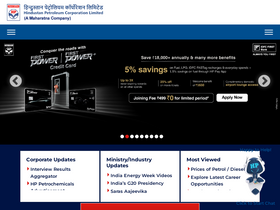 'hindustanpetroleum.com' screenshot