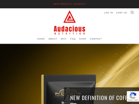 audaciousnutrition.com homepage screenshot