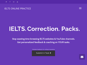 'ieltsonlinepractice.com' screenshot
