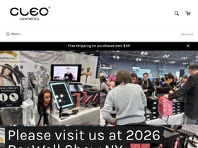 cleocosmetics.com homepage screenshot