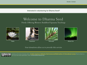'dharmaseed.org' screenshot